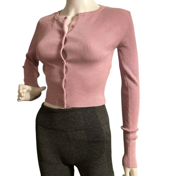 Zara pink cropped sweater size S - Picture 1 of 6